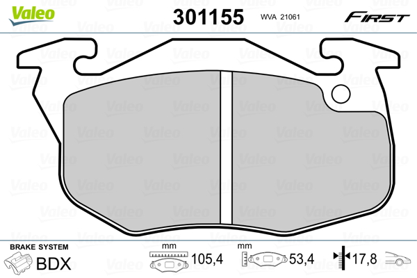 Placute frana VALEO 301155