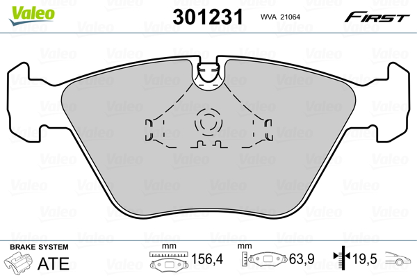Placute frana VALEO 301231