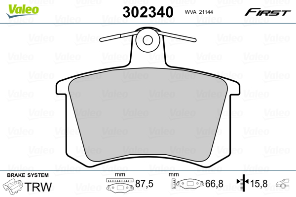 Placute frana VALEO 302340