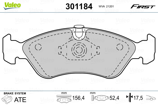 Placute frana VALEO 301184