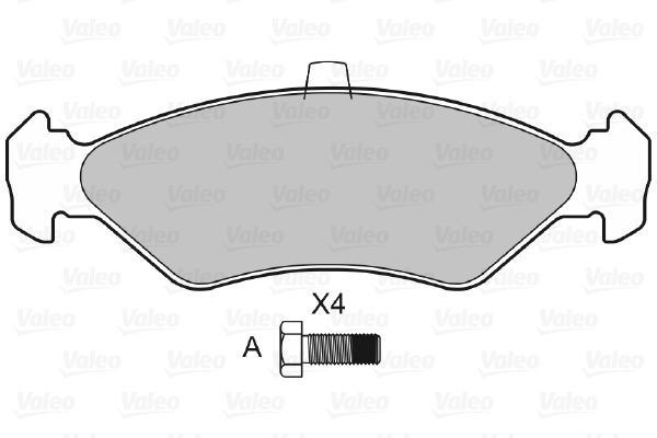 Placute frana VALEO 598043