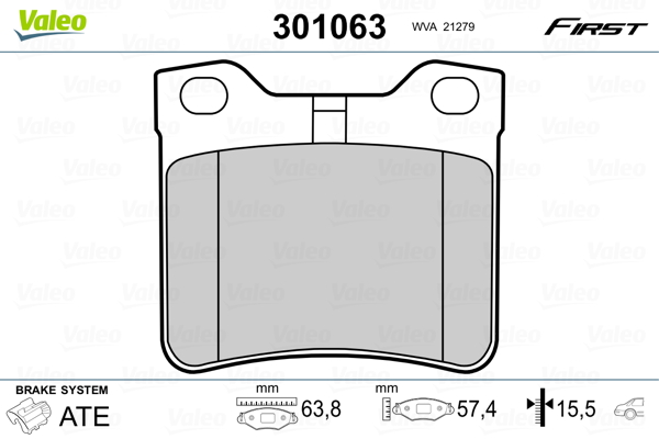 Placute frana VALEO 301063