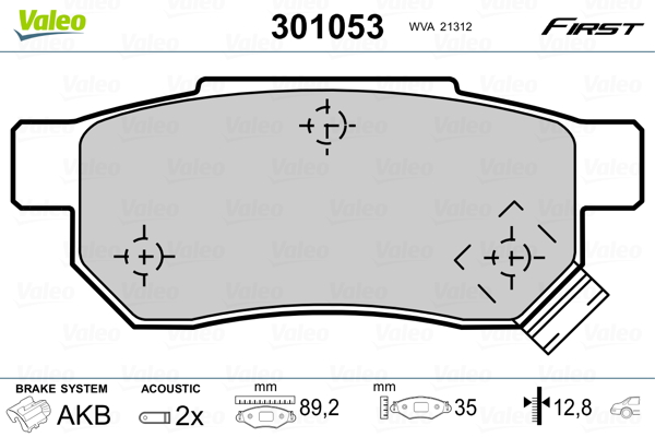 Placute frana VALEO 301053