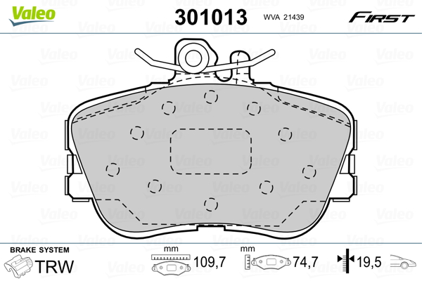 Placute frana VALEO 301013