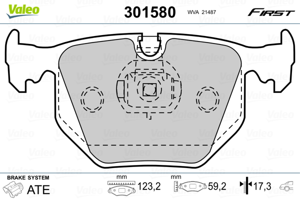 Placute frana VALEO 301580