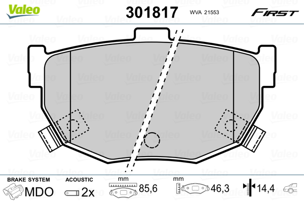 Placute frana VALEO 301817