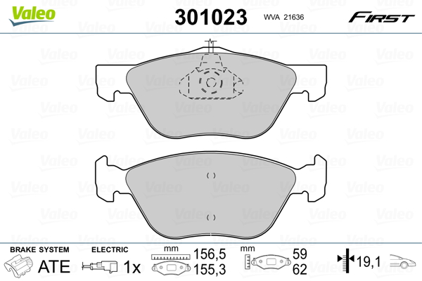 Placute frana VALEO 301023