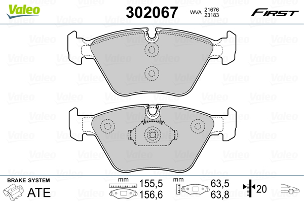 Placute frana VALEO 302067