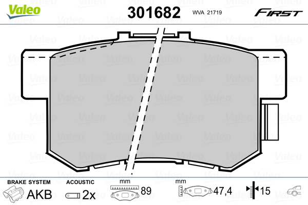 Placute frana VALEO 301682