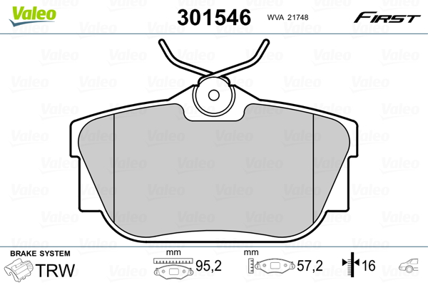 Placute frana VALEO 301546