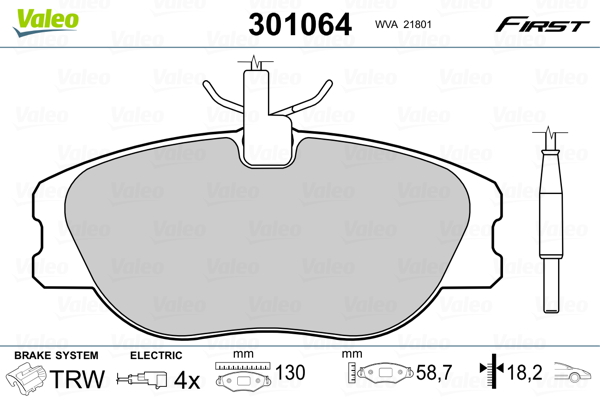 Placute frana VALEO 301064