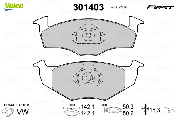 Placute frana VALEO 301403