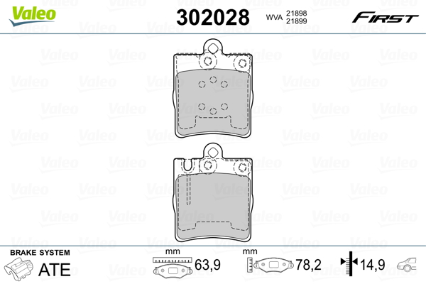 Placute frana VALEO 302028