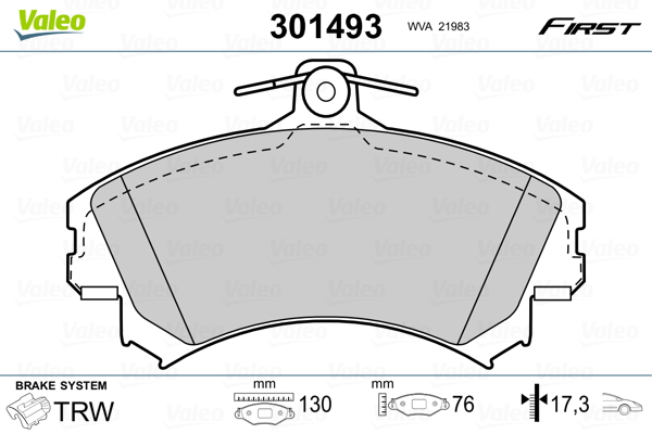 Placute frana VALEO 301493