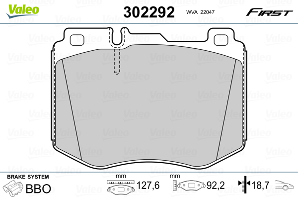 Placute frana VALEO 302292