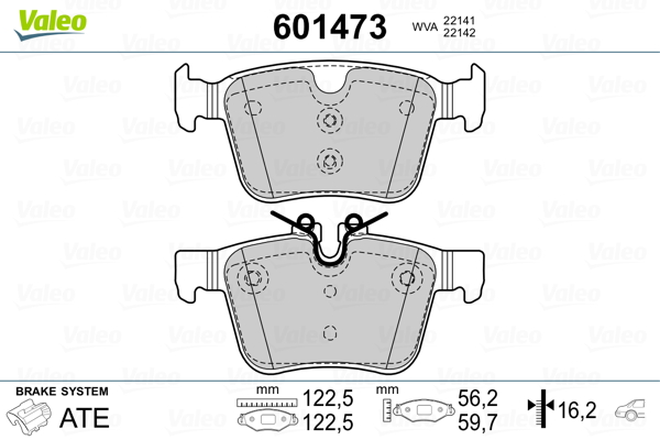 Placute frana VALEO 601473