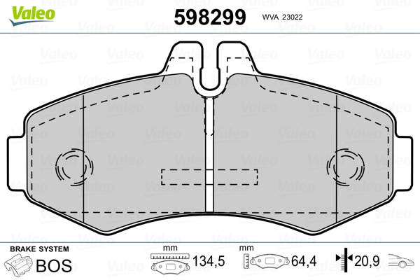 Placute frana VALEO 598299