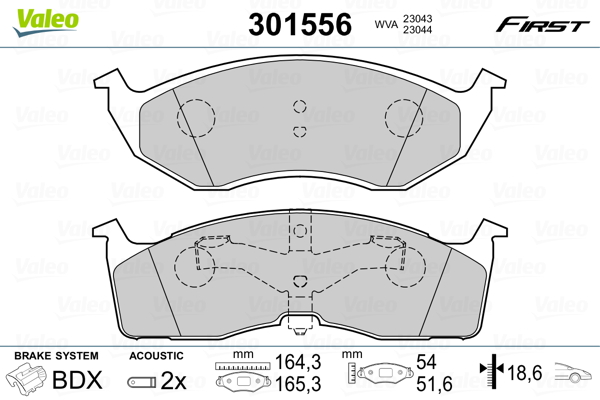 Placute frana VALEO 301556