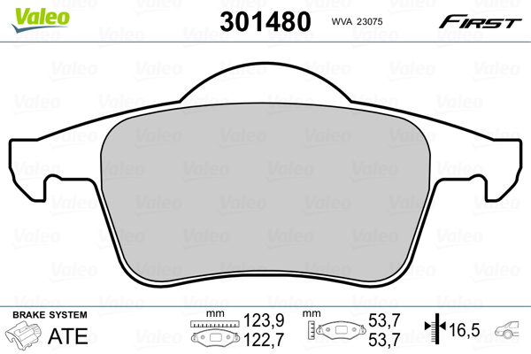 Placute frana VALEO 301480