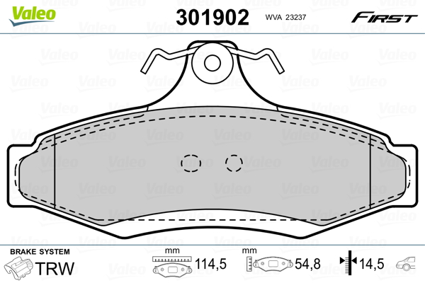 Placute frana VALEO 301902