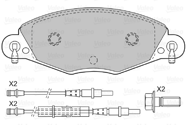 Placute frana VALEO 598416