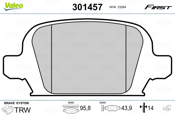 Placute frana VALEO 301457
