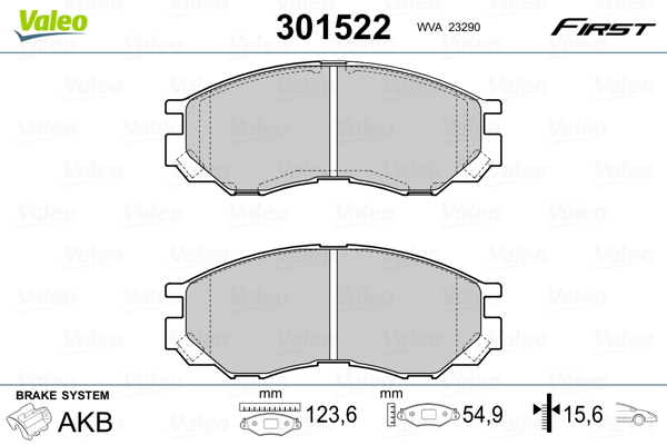 Placute frana VALEO 301522
