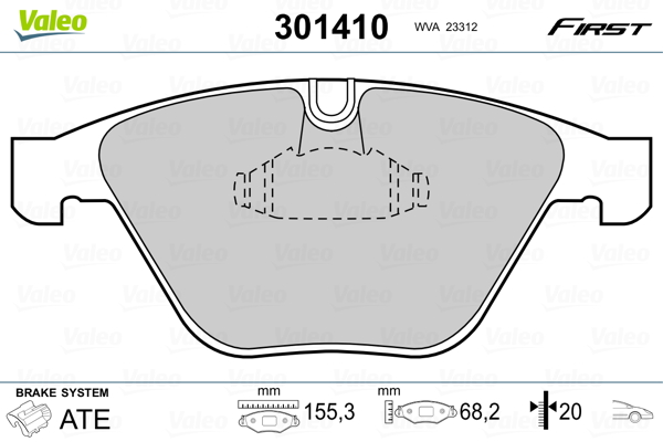 Placute frana VALEO 301410
