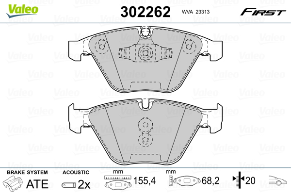 Placute frana VALEO 302262