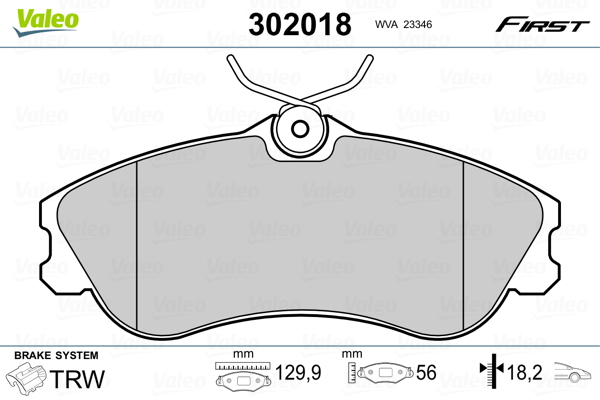 Placute frana VALEO 302018