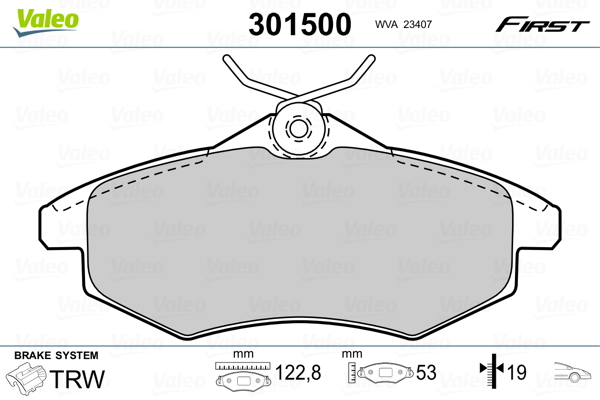 Placute frana VALEO 301500