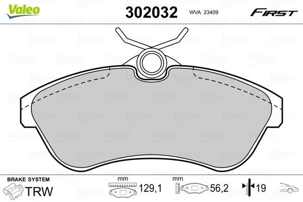 Placute frana VALEO 302032