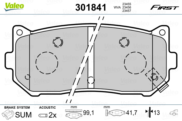 Placute frana VALEO 301841