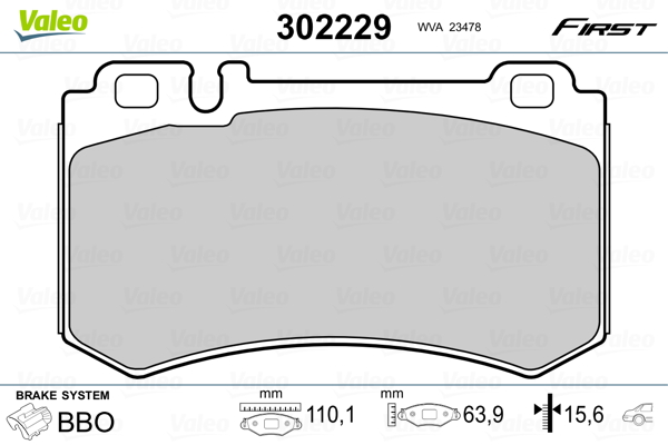 Placute frana VALEO 302229