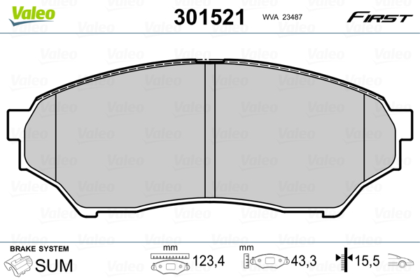 Placute frana VALEO 301521
