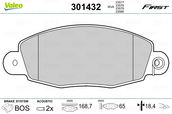 Placute frana VALEO 301432