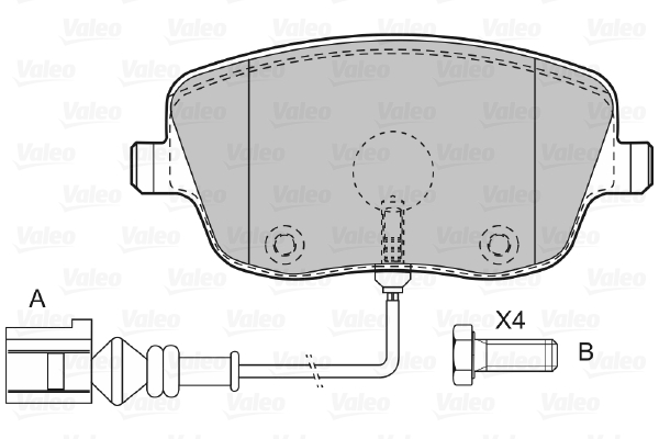 Placute frana VALEO 598720
