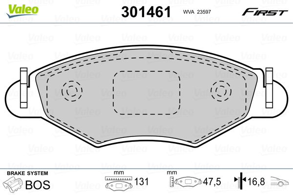 Placute frana VALEO 301461