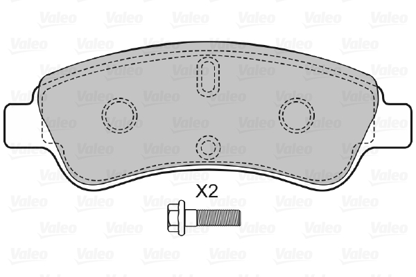 Placute frana VALEO 598464