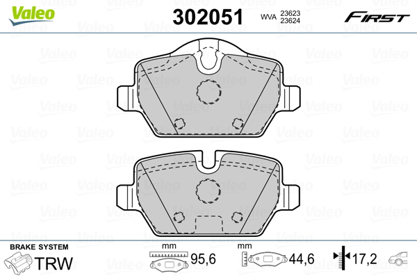 Placute frana VALEO 302051