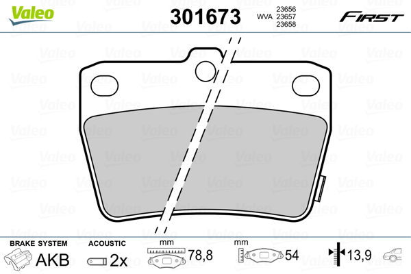 Placute frana VALEO 301673