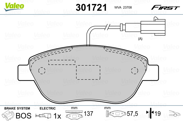 Placute frana VALEO 301721