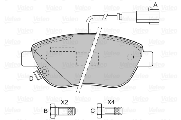 Placute frana VALEO 598427