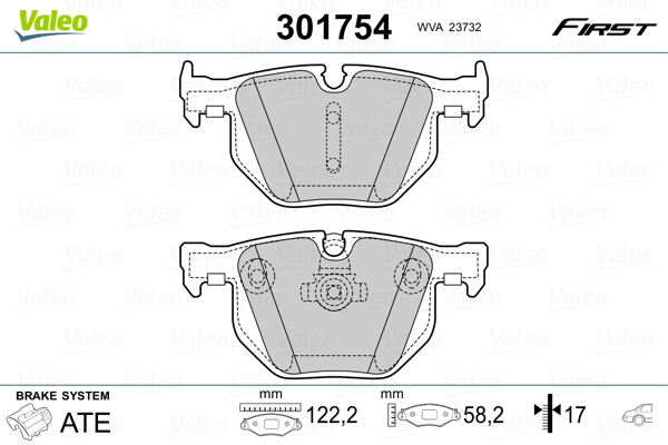 Placute frana VALEO 301754