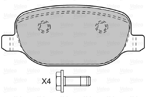 Placute frana VALEO 601029
