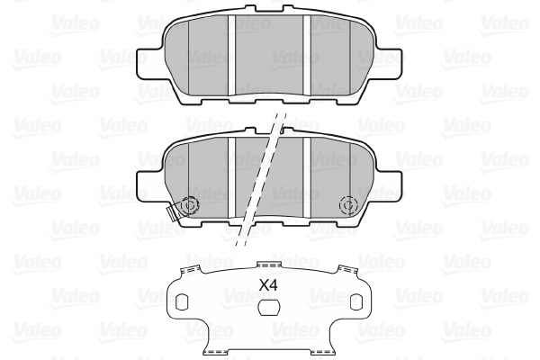 Placute frana VALEO 601148