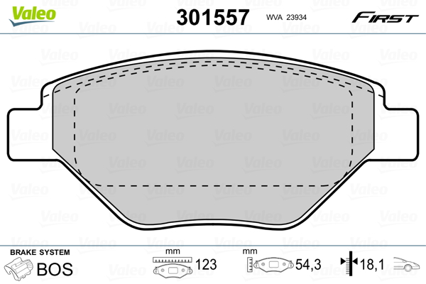 Placute frana VALEO 301557