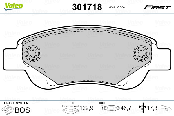 Placute frana VALEO 301718