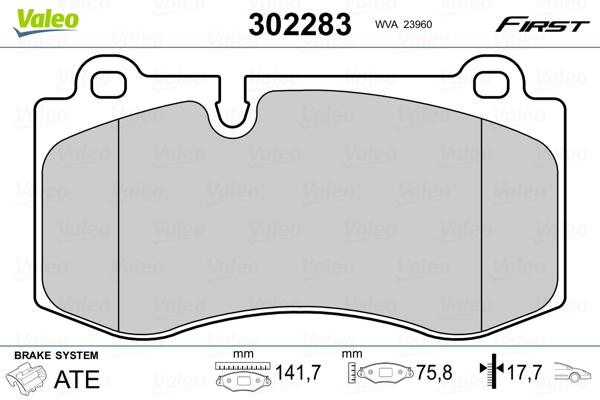 Placute frana VALEO 302283