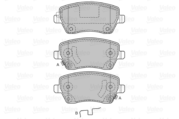 Placute frana VALEO 598847